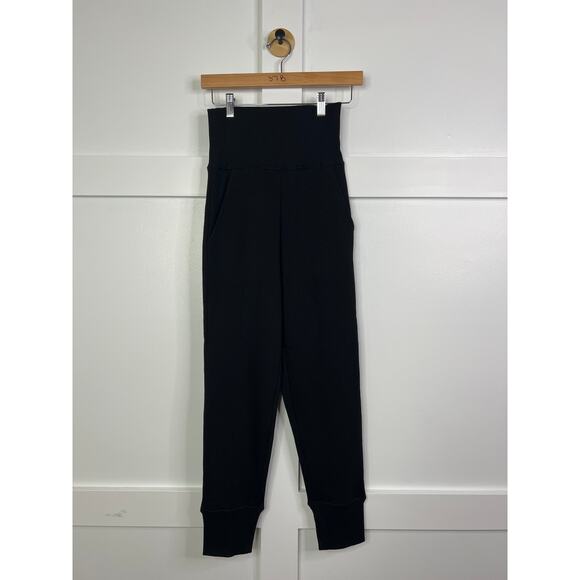 NWT Marissa Webb So High Waisted French Terry Sweatpants Black Size: XS - Picture 2 of 7